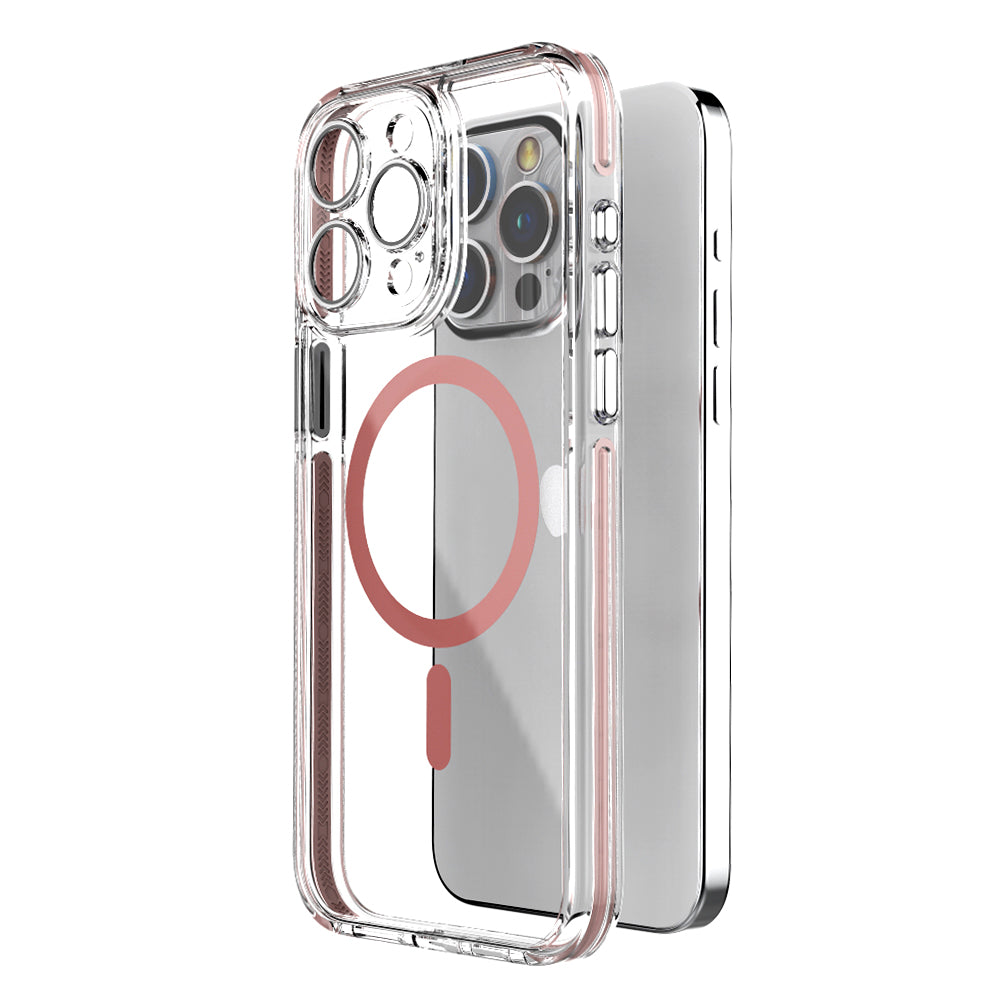 For iPhone 13 Pro Max 6.7 inch Clear Case Compatible with MagSafe TPU+PC Phone Cover with Tempered Glass Film For iPhone 13 Pro Max 6.7 inch Clear Case Compatible with MagSafe TPU+PC Phone Cover with Tempered Glass Film